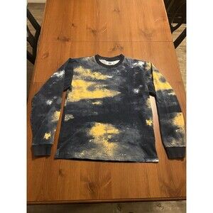 Adidas Mens Original Graphic‎ Long Sleeve Tee S Tie Dye Legend Ink Flash Orange